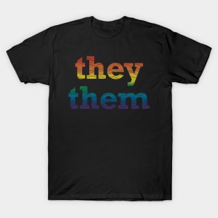 Rainbow They Them Waves T-Shirt